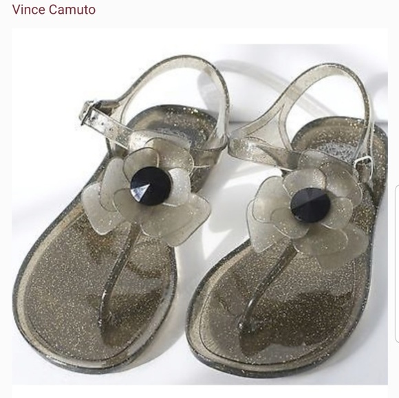 Gold Jelly Sandals by Vince Camuto - Picture 2 of 2